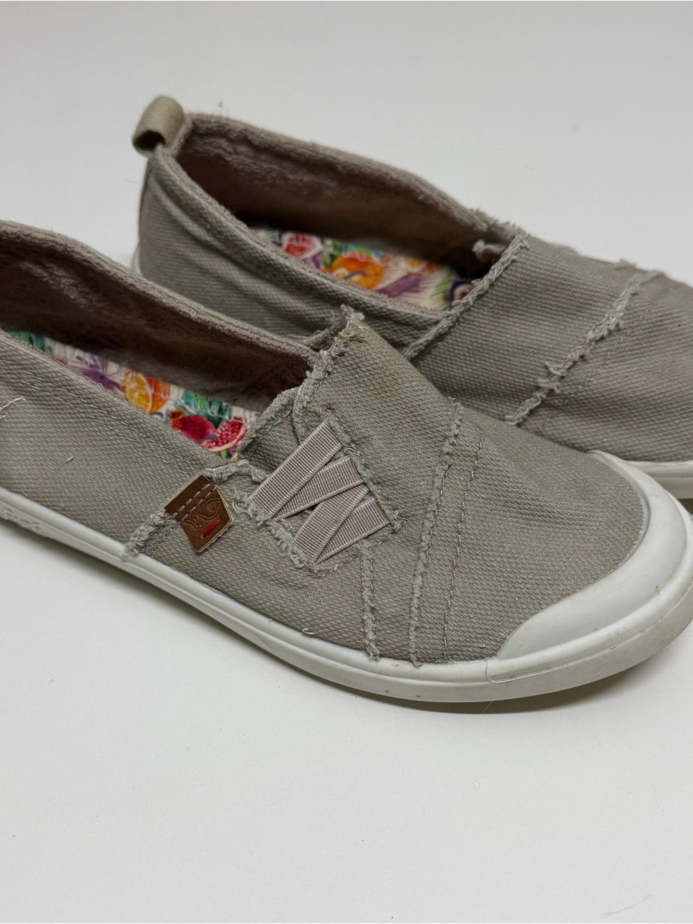 Girls Blowfish Malibu Slip-On Canvas Sneakers in Beige
